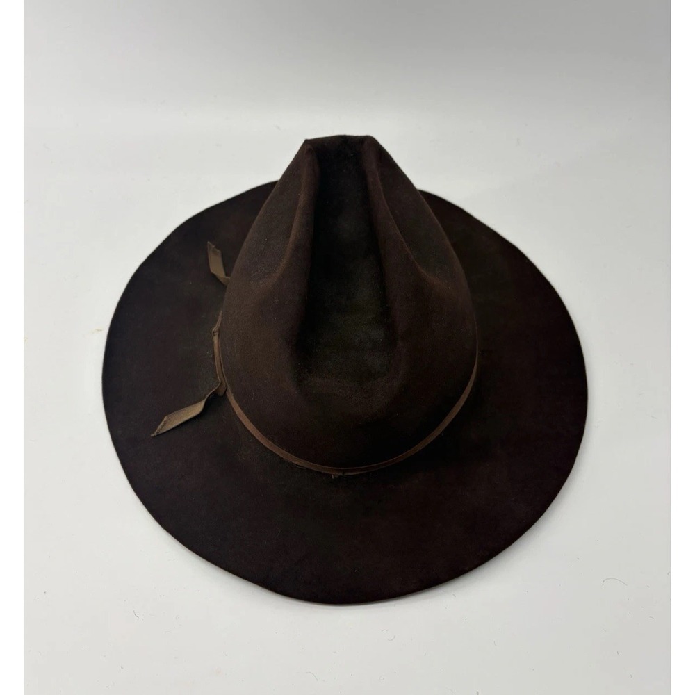 Vintage Stetson 3X Beaver Fur Felt Cowboy Hat Brown Western Size 7 As Is